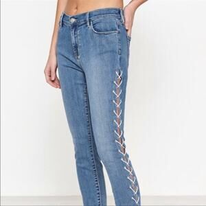PacSun Super Stretch Ankle Jegging Lace Up Jeans